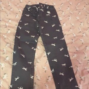 Horse printed girls pants
